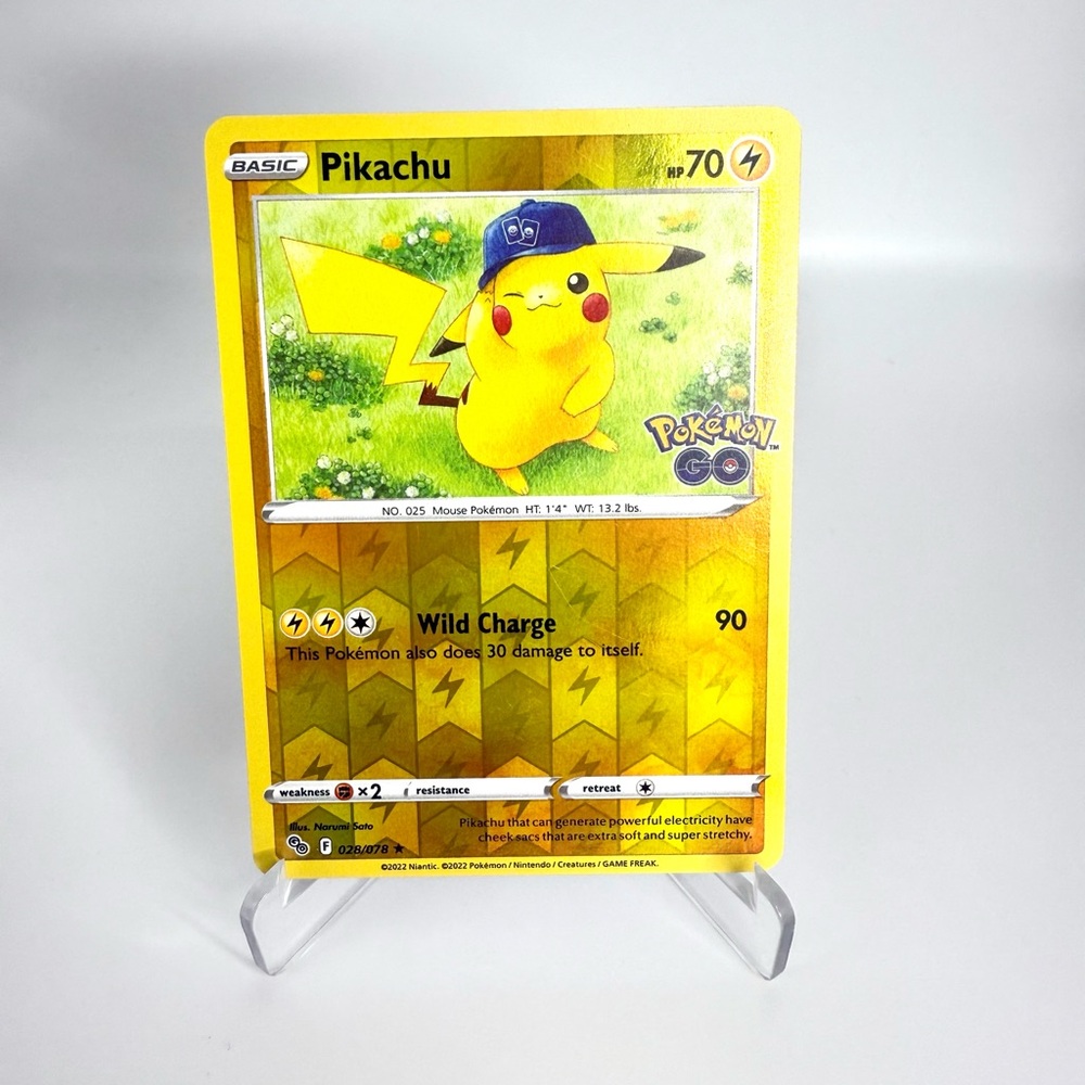 ⚡️Pikachu 028/078  - Pokemon GO - Holo Rare Pokemon Card - Near Mint (NM)